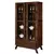 (Classe A) Cristaleira Roma Pinus com HDF Porta de Vidro Retrô Imbuia Natural - comprar online