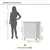 (Classe A) Balcão 1 Porta Basculante 1 Gaveta 70Cm 100% Mdf Rainha Branco/Nature