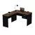 (Classe A) Mesa De Escritório em L 120x150cm com Gaveta Tampo 30mm Nogal - comprar online