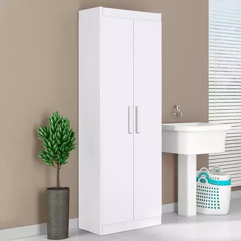 (Classe A) Armário Multiuso 2 Portas Branco - Aramóveis