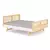 Imagem do (Classe C) Cama Infantil Montessoriano Casal Lift em Madeira Maciça com Rattan Casatema Branco/Natural