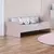 (Classe A) Mini Cama Infantil com Proteção Lateral 1590 Baby Branco/Rosa
