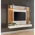 (Classe A) Painel para TV Até 75 Polegadas com LED 100% MDF Supreme Off White/Carvalho Ouro