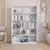 (Classe A) Estante para Livros 180cmx120cm 4 Prateleiras Seattle Yescasa Branco - comprar online