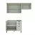 (Classe A) Cozinha Compacta sem Tampo 6 Portas 3 Gavetas Iluminata Verde Mint - comprar online