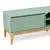 (Classe A) Rack para TV até 60 Polegadas 180cm 2 Portas Retrô Bento Yescasa Sálvia/Amêndoa
