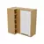 (Classe A) Armário Aéreo de Cozinha Canto Reto com 1 Porta e Mini Adega 100% MDF Vicenza Espresso Móveis Amêndoa/Branco