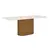 (Classe A) Conjunto Sala de Jantar Tampo Mdf/Vidro 8 Cadeiras Geovana Nature/Off White/Courano/Linho na internet