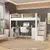 (Classe C) Cama Office Multifuncional Solteiro Adulto Star Plus Casatema Branco/Amadeirado