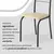 (Classe A) Conjunto Sala de Jantar Mesa Quadrada 70x70cm Tampo Madeira Mdp 4 Cadeiras Rio Creme / Preto Fosco - loja online