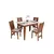 (Classe A) Conjunto de Sala de Jantar Mesa Retangular Giovana com 4 Cadeiras Elane Naturalle/Off White - comprar online