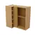 (Classe A) Armário Aéreo de Cozinha Canto Reto com 1 Porta e Mini Adega 100% MDF Vicenza Espresso Móveis Amêndoa/Branco na internet