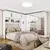 (Classe A) Guarda-roupa Casal Modulado 5 Portas Santiago 3 Portas Premium 5 Gaveta com Espelho Branco
