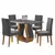 (Classe A) Conjunto de Jantar Mesa 120x80cm Tampo Vidro/mdp Inovare com 4 Cadeiras Venus Mel/Grafite - comprar online