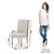 (Classe A) Conjunto Sala de Jantar Mesa Tampo MDF/Vidro com 6 Cadeiras Milena Nature/Off White/Linho - loja online