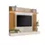 (Classe A) Painel para TV Até 75 Polegadas com LED 100% MDF Supreme Off White/Carvalho Ouro - comprar online