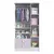 (Classe A) Guarda-Roupa de Bebê 3 Portas 2 Gavetas Baby Branco/Rosa - Casa Saldão