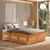 (Classe A) Cama Casal 6 Gavetas Dreams Madeira Maciça Castanho R