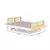 (Classe C) Cama Infantil Montessoriano Casal Lift em Madeira Maciça com Rattan Casatema Branco/Natural - comprar online