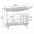 (Classe A) Aparador Bar Grace 2 Gavetas Cedro Off White Casa D Móveis off white - Casa Saldão