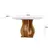 (Classe A) Mesa de Jantar Redonda 110cm Tampo Vidro/MDF Nuance Yescasa Cinamomo/Off White na internet