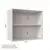 (Classe A) Armário Aéreo 2 Portas 80cm com Porta de Vidro Arizona Cabecasa Madeiramadeira Branco/Cinza na internet