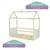 (Classe C) Cama Montessoriano Reversível Casinha Garden Branco/Natural - loja online