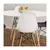 (Classe A) Mesa Redonda Infantil 60cm Eames Dsw Branca/Madeirado - comprar online
