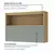 (Classe A) Armário Aéreo 1 Porta Basculante Ripado Marquesa 120Cm 100% Mdf Nature/Verde - Casa Saldão