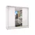 (Classe A) Guarda-Roupa Casal 3 Portas com Espelho Porto Plus Espresso Móveis Branco - comprar online