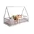 (Classe C) Cama Montessoriana Solteiro Com Grade e Telhado Giulia Casatema Branco - comprar online