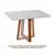 (Classe A) Mesa 4 Lugares de Madeira Maciça Viena Authentic Espresso Móveis Marrom/Off White - Casa Saldão