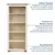 (Classe A) Estante para Livros 4 Prateleiras 178,8cmx78cm Ananda Off White/Mel - comprar online
