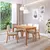 (Classe A) Mesa de Jantar 4 Lugares 130cm Miriti Cabecasa Madeiramadeira Caramelo