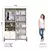 (Classe A) Guarda-roupa 4 Portas 2 Gavetas Ternura Branco/Jequitibá HP - Casa Saldão