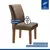 (Classe A) Conjunto Sala de Jantar Mesa Tampo de Vidro 6 Cadeiras Espanha Yescasa Chocolate/Off White/Animale Marrom - loja online