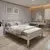 (Classe C) Cama Casal 140cm Turca Slim em Madeira Maciça Branco