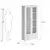 (Classe A) Cristaleira 2 Portas 1 Gaveta Ditália E-954 Branco - Casa Saldão