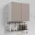 (Classe A) Armário Aéreo 2 Portas 80cm Puxador 150cm Ipanema Cabecasa Madeiramadeira Fendi Trama/Branco