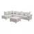 (Classe A) Sofá de Canto 9 Lugares com Puff Cancun Branco - comprar online