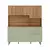 Cozinha Compacta 165,40cm 7 Portas e 2 Gavetas com Tampo 353 Luciane Móveis Avela/Verde Mar - comprar online