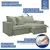 (Classe A) Sofá Cama Retrátil e Reclinável 240cm Arizona Com Almofadas Verde - Casa Saldão