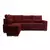 (Classe A) Sofá de Canto com Puff 7 Lugares 238cm Gávea Vermelho - loja online