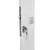 (Classe A) Porta Lambril de Alumínio Esquerda 210 x 90cm com Friso e Visor Linha Veneza Esquadrias Bergamo Branco - comprar online
