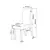 (Classe A) Conjunto Sala de Jantar Mesa Inovare 120x80cm Tampo Vidro/MDP com 4 Cadeiras Venus Linho Mel/Off White - Casa Saldão