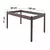 (Classe A) Conjunto Mesa 140cm Tampo em Vidro com 6 Cadeiras Barcelona Bronze/Linho Marrom - Casa Saldão
