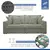 (Classe A) Sofá Cama Retrátil e Reclinável 240cm Arizona Com Almofadas Verde - comprar online