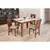 (Classe A) Conjunto de Sala de Jantar Mesa Retangular Giovana com 4 Cadeiras Elane Naturalle/Off White