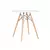 (Classe A) Mesa Redonda Infantil 60cm Eames Dsw Branca/Madeirado