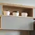 (Classe A) Armário Aéreo 1 Porta Basculante Ripado Marquesa 120Cm 100% Mdf Nature/Verde na internet